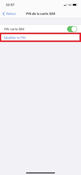 Modifier le code PIN de la SIM sur Apple iPhone 11 Pro Max